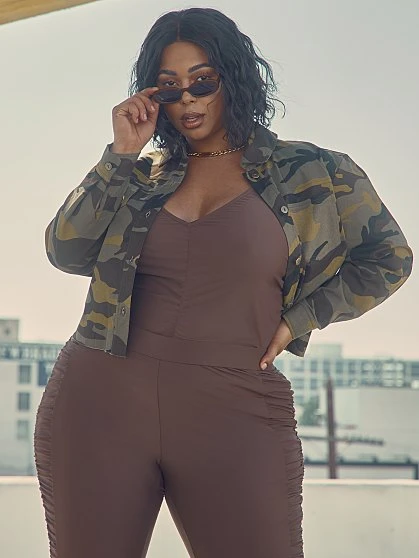 Fashion To Figure Paulina Camo Shirt Jacket 6 Fashion To Figure Paulina Camo Shirt Jacket - Image 6