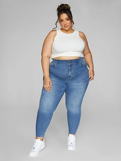 Fashion To Figure The Limitless Jegging In Med Blue Wash 4 Fashion To Figure The Limitless Jegging In Med Blue Wash - Image 4