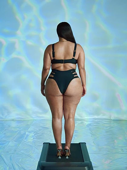 Fashion To Figure Ebony Caged Swimsuit - Tabria Majors X FTF 4 Fashion To Figure Ebony Caged Swimsuit - Tabria Majors X FTF - Image 4