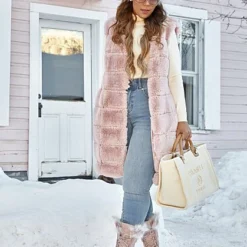 Fashion To Figure Mica Long Faux Fur Vest - Garnerstyle X FTF -Pleasures SHOP x 350ce7c3 a963 432d a4cd d525a99e68b5