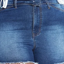 Fashion To Figure Cut Off Denim Shorts With Crossover Waist -Pleasures SHOP x 35131f07 c4c3 42ba a3c2 107cc5cd75ef