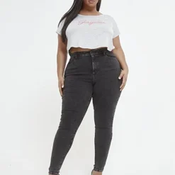 Fashion To Figure Black High Rise Super Skinny Jeans - Tall Inseam -Pleasures SHOP x 36d067d9 542a 4cd1 81b1 6ae71dbcf4ea