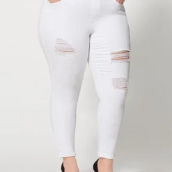 Fashion To Figure White High-Rise Jeggings - Tall Inseam