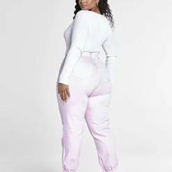 Fashion To Figure High Rise Pink Denim Joggers -Pleasures SHOP x 37599ae1 0c69 4e28 ac41 00d3694061eb