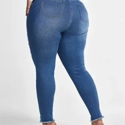 Fashion To Figure High Rise Blowout Curvy Fit Skinny Jeans -Pleasures SHOP x 3763cddc 379a 4cb2 aab4 2f09b3555d08