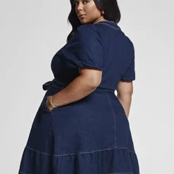 Fashion To Figure Julia Denim Front Tie Wrap Dress 7 Fashion To Figure Julia Denim Front Tie Wrap Dress -Pleasures SHOP x 37ec2049 dfe2 44b6 990e ff27b25bc05a