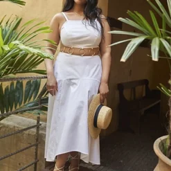 Fashion To Figure Celeste O-Ring Waist Detail Maxi Dress