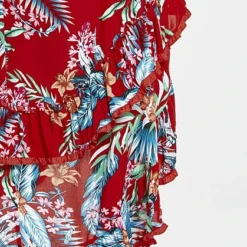 Fashion To Figure Courtney Hi-Lo Ruffle Floral Print Dress