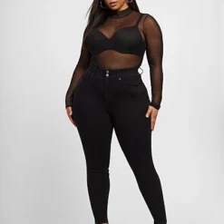 Fashion To Figure Black Curvy Skinny Jeans - Tall Inseam -Pleasures SHOP x 38f44b35 de52 45ab b9b5 db593248e5e6