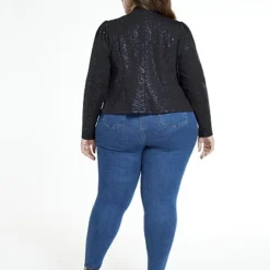 Fashion To Figure Priscilla Metallic Knit Blazer -Pleasures SHOP x 3925a23c cc6c 453c b847 652aa52a011e