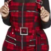 Fashion To Figure Willow Plaid Fitted Overalls