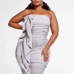 Fashion To Figure Dionne Strapless Ruffle Dress