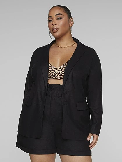 Fashion To Figure Lauren Linen Blazer 7 Fashion To Figure Lauren Linen Blazer - Image 7