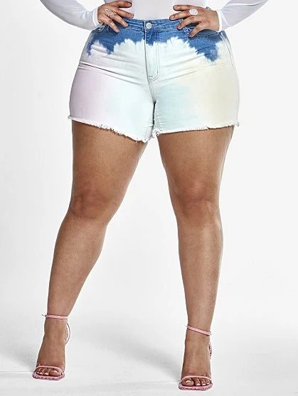 Fashion To Figure Tie Dye Dip Denim Shorts 4 Fashion To Figure Tie Dye Dip Denim Shorts - Image 4