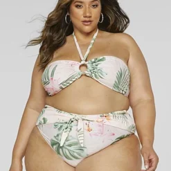 Fashion To Figure Nani Halter Tropical Print Bikini Top -Pleasures SHOP x 3d8619ec 792c 458a 8dbb c74912df9df4