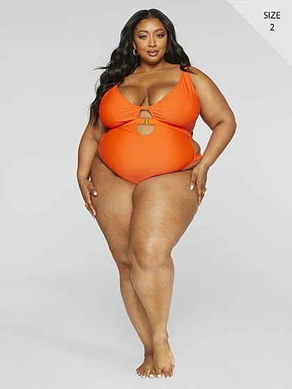 Fashion To Figure Savannah V-neck Monokini Swimsuit 3 Fashion To Figure Savannah V-neck Monokini Swimsuit - Image 3