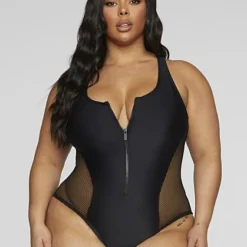 Fashion To Figure Dascha Zip-Up One-Piece Swimsuit -Pleasures SHOP x 3fc85e39 4341 4866 99cc 9f46156604ef