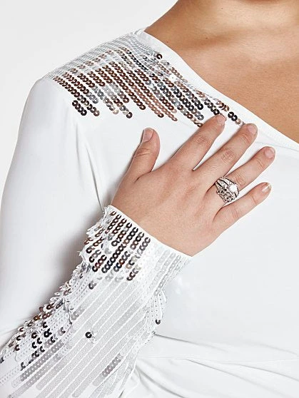 Fashion To Figure Kimberly Sequin Detail Keyhole Gown 4 Fashion To Figure Kimberly Sequin Detail Keyhole Gown - Image 4