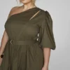 Fashion To Figure Ophelia One Shoulder Belted Dress