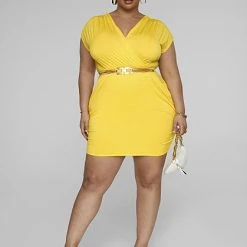 Fashion To Figure Shiloh Draped Bodycon Dress -Pleasures SHOP x 40bbba90 188e 4f48 aaf7 6ef3e16bd1d8