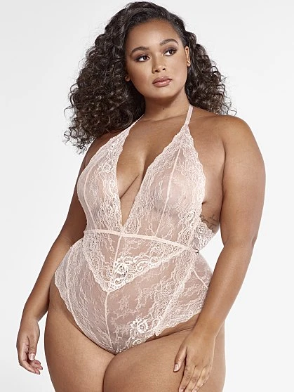 Fashion To Figure Jamela Halter Lace Bodysuit 3 Fashion To Figure Jamela Halter Lace Bodysuit - Image 3