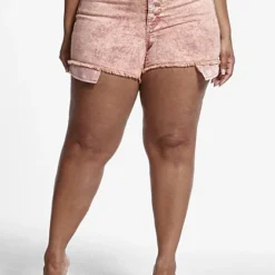 Fashion To Figure High Rise Button Fly Shorts -Pleasures SHOP x 40e2dd64 bab6 4842 ac80 39616d14f382