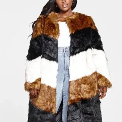 Fashion To Figure Raegan Chevron Faux Fur Coat -Pleasures SHOP x 41e1e50a 3879 42ca 9bb4 99f3b33cea5e