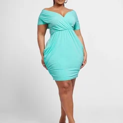 Fashion To Figure Shiloh Draped Bodycon Dress -Pleasures SHOP x 424da9c1 b688 43a9 bf93 bc4f3fe178a4