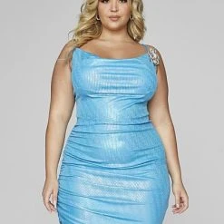 Fashion To Figure Tatiana Ruched Shimmer Dress -Pleasures SHOP x 42cc5921 1365 42a2 a244 089c33b9be5e