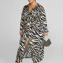 Fashion To Figure Rachel Zebra Print Maxi Dress -Pleasures SHOP x 42e494f7 d7a8 4ad9 a97d 70431a9a7a24