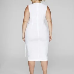 Fashion To Figure Sarita Lace-Up Side Detail Dress -Pleasures SHOP x 43230cf4 5d9d 44d3 a7ca 15fb7b2fa81a