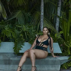 Fashion To Figure Ebony Caged Swimsuit - Tabria Majors X FTF