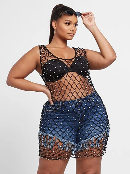 Fashion To Figure Pearl Crochet Coverup 2 Fashion To Figure Pearl Crochet Coverup - Image 2