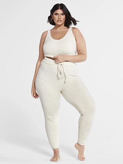 Fashion To Figure The Cuddle Joggers In Ivory 1 Fashion To Figure The Cuddle Joggers In Ivory