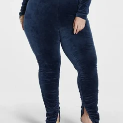Fashion To Figure Greta Velour Ruched Pants -Pleasures SHOP x 4499d93e 1092 44e3 b15c ff03bcd258d8