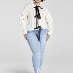 Fashion To Figure Aisha Bow Front Cardigan -Pleasures SHOP x 4513ad38 4cc7 4b85 80ca 3087bad4be9c