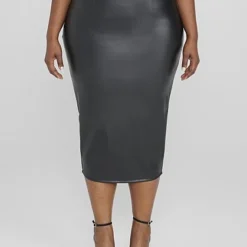 Fashion To Figure Denisse Faux Leather Waist Strap Midi Skirt -Pleasures SHOP x 461841fe 87e9 441f ae09 620fe6caca76