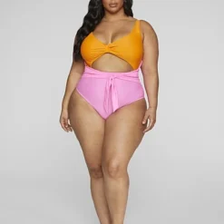 Fashion To Figure Lenora Colorblock One-Piece Swimsuit -Pleasures SHOP x 47fb9f0d c805 4967 a43b 37030642cbec