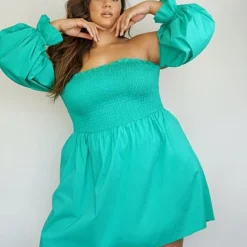 Fashion To Figure Patrice Off The Shoulder Poplin Dress -Pleasures SHOP x 481d069b 1801 4a5e ba69 8b0cf711ab25