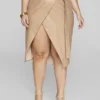 Fashion To Figure Eva Faux Leather Wrap Skirt