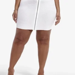 Fashion To Figure Mina Ribbed Knit Zip Front Mini Skirt -Pleasures SHOP x 487eb7fb 7fc3 451f a56c 1cc84fd07199