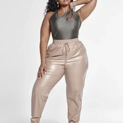 Fashion To Figure Jennifer Faux Leather Jogger Pants -Pleasures SHOP x 490110fe 1a6a 413a 964d a46e02197e1a