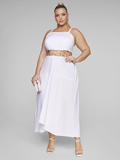 Fashion To Figure Celeste O-Ring Waist Detail Maxi Dress 2 Fashion To Figure Celeste O-Ring Waist Detail Maxi Dress - Image 2