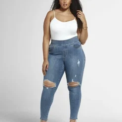 Fashion To Figure Blowout Knee Jeggings In Medium Blue Wash - Tall Inseam 8 Fashion To Figure Blowout Knee Jeggings In Medium Blue Wash - Tall Inseam -Pleasures SHOP x 4a4caae6 1b59 4728 a9c2 226f8d1d69ff