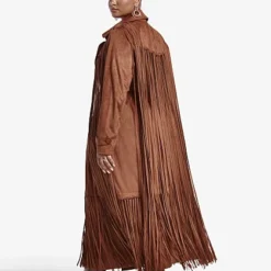 Fashion To Figure Mabel Jean Fringe Trench Coat - FTF LAB: Kelly Augustine