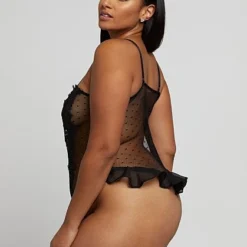 Fashion To Figure Serena Ruffle Lingerie Bodysuit