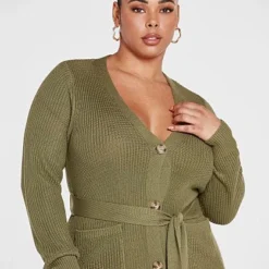 Fashion To Figure Sami Belted Cardigan Sweater Dress -Pleasures SHOP x 4bee3f82 2b10 4282 9f04 958b62d17d24