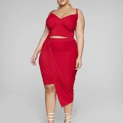 Fashion To Figure Waverly Faux Wrap Skirt -Pleasures SHOP x 4c01e1fc e7da 4a17 90fb 53fcde0f7adf