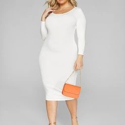 Fashion To Figure FTF Signature Long Sleeve Everyday Midi Dress -Pleasures SHOP x 4c0a5a68 5b4f 4267 b414 98a955985209