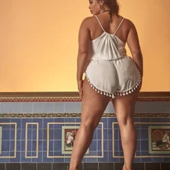 Fashion To Figure Alicia Cover-Up Romper - Tabria Majors X FTF -Pleasures SHOP x 4c1e6554 0df8 4b01 9d31 be5ce04faeb8